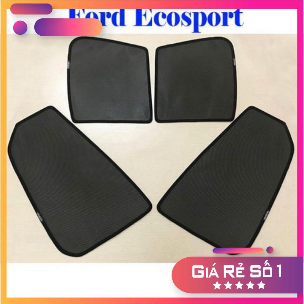 Chắn nắng dành cho Ford Ecosport 2019-2020, bộ 4 miếng chắn nắng vải lưới gắn nam châm hút