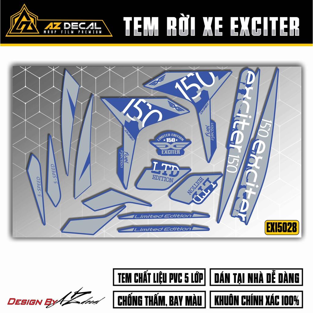 Tem Rời Dán Xe Exciter 150 Limited Edition | EX15028 | Decal Chế Ex150 Cao Cấp Chống Nước, Chống Phai Màu
