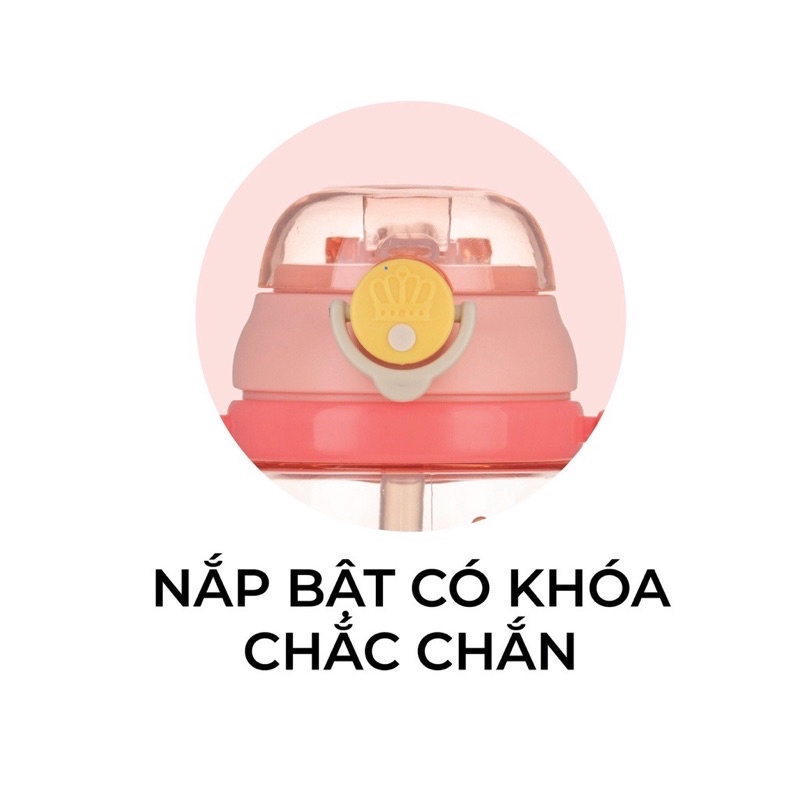 Bình Nước HoKori 450ml Nhựa Việt Nhật Cao Cấp An Toàn Chuẩn Nhật , EU - Hàng chính hãng