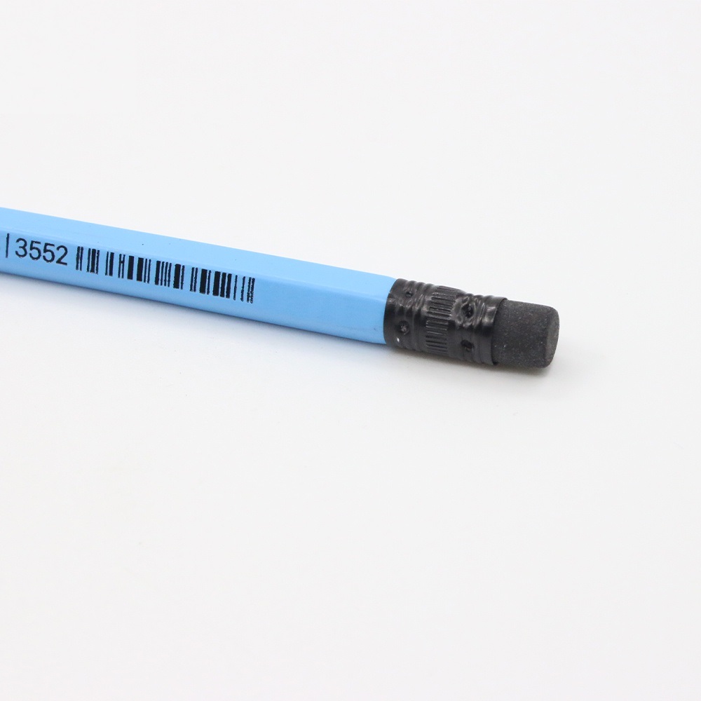 Bút Chì Gỗ HB Có Đầu Tẩy – 3552 Ngòi Chì HB Nét Đậm Vừa Phải, Ra Đều Mịn Khi Viết/ Vẽ. Bút Có Kèm Theo Đầu Tẩy Chì Tiện Lợi