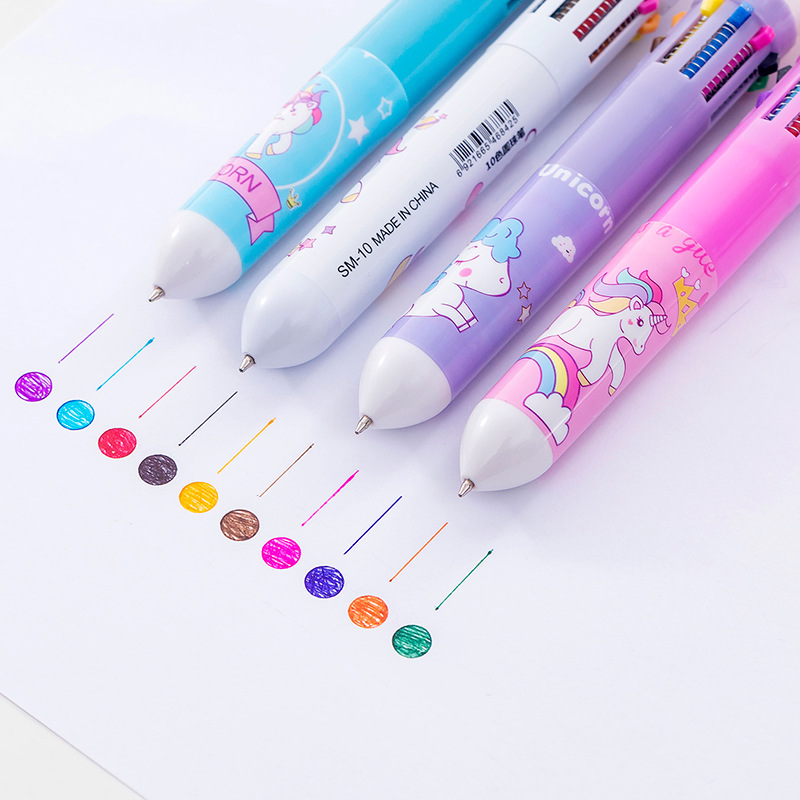 Bút Bi Nhiều Ngòi Hình Thú - Bút Bi 10 Ngòi Hình 3D Kiểu Dáng Xinh Xắn Đáng Yêu