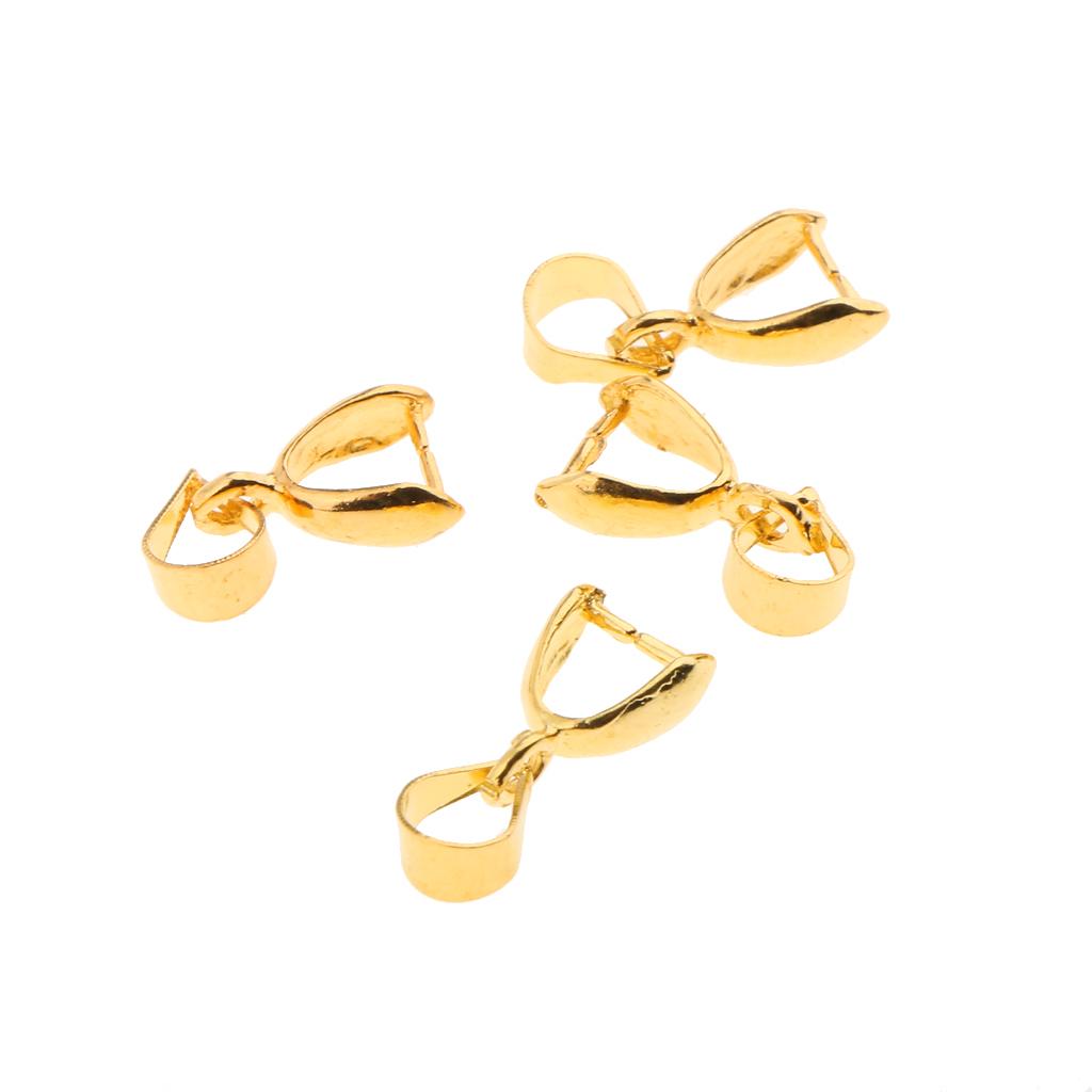 30pcs Pendant Clips Pendant Clasps Pinch Clip Bail Pendant Hooks Connector