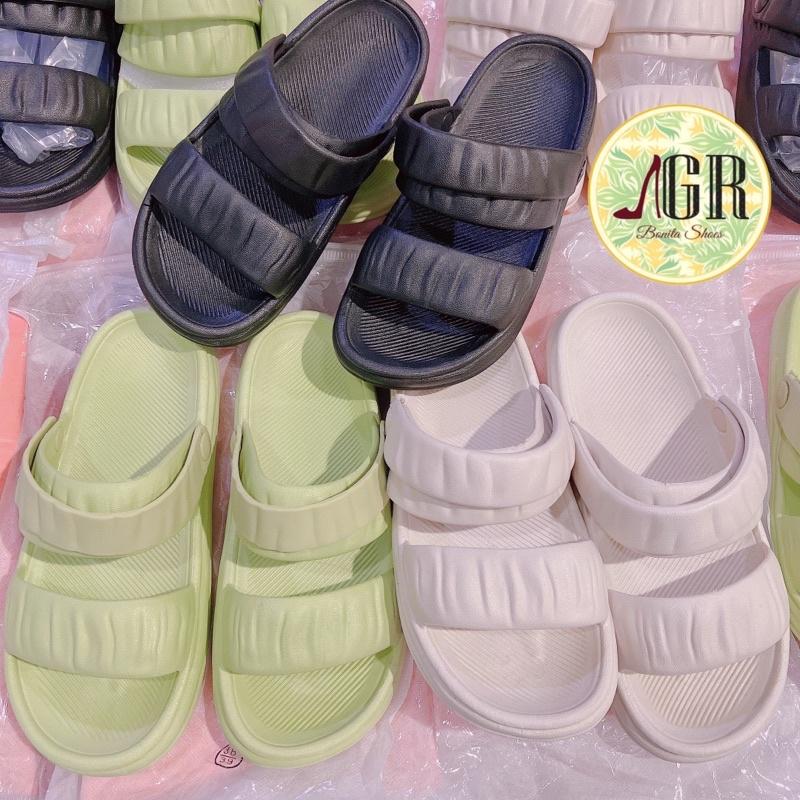 Dép sandal nhựa 2 quai phồng mang 2 kiểu