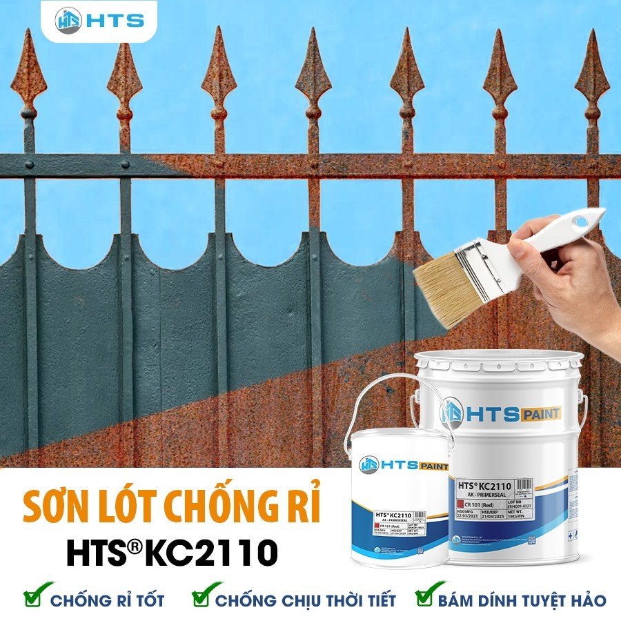 Combo chống rỉ HTS KC2110 và chống nóng mái tôn HTS XH-H001