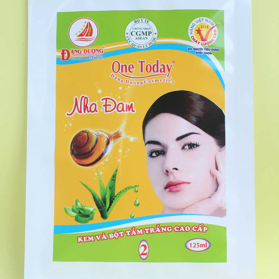 ONE TODAY - KEM VÀ BỘT TẮM TRẮNG CAO CẤP NHA ĐAM - 125g
