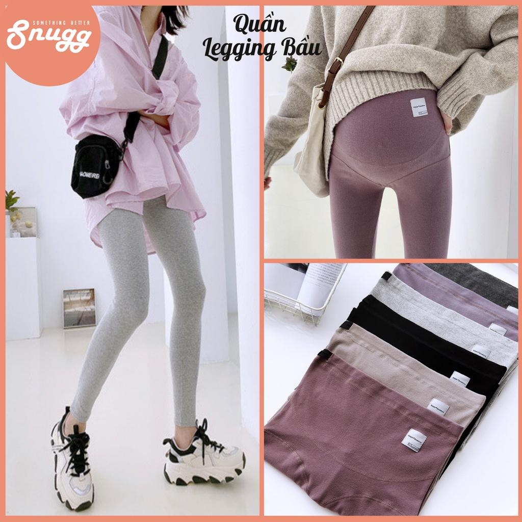 (60-85kg) Quần Legging Bầu Cạp Cao Cashmere dệt kim Dandelion Snugg Việt SNU2113