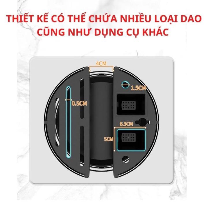 Kệ để dao thớt đa năng xoay 360 độ