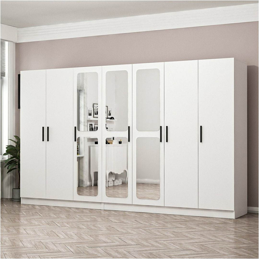 Tủ quần áo gỗ hiện đại SMLIFE Cuambo  | Gỗ MDF dày 17mm chống ẩm | D315xR52xC190cm