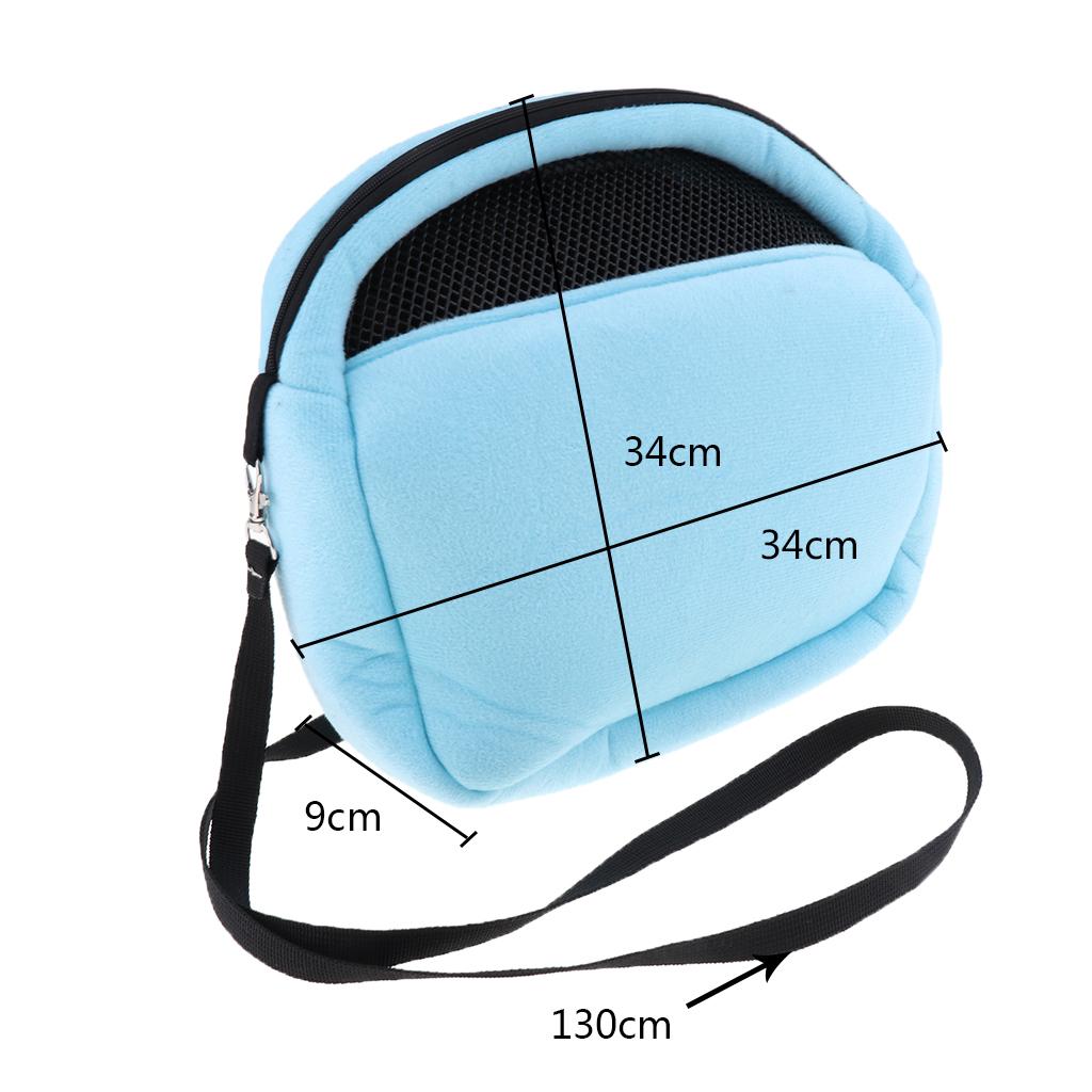 Small Pet Outdoor Travel Bag Hamster Sleeping Bed Carrier Bag L Blue