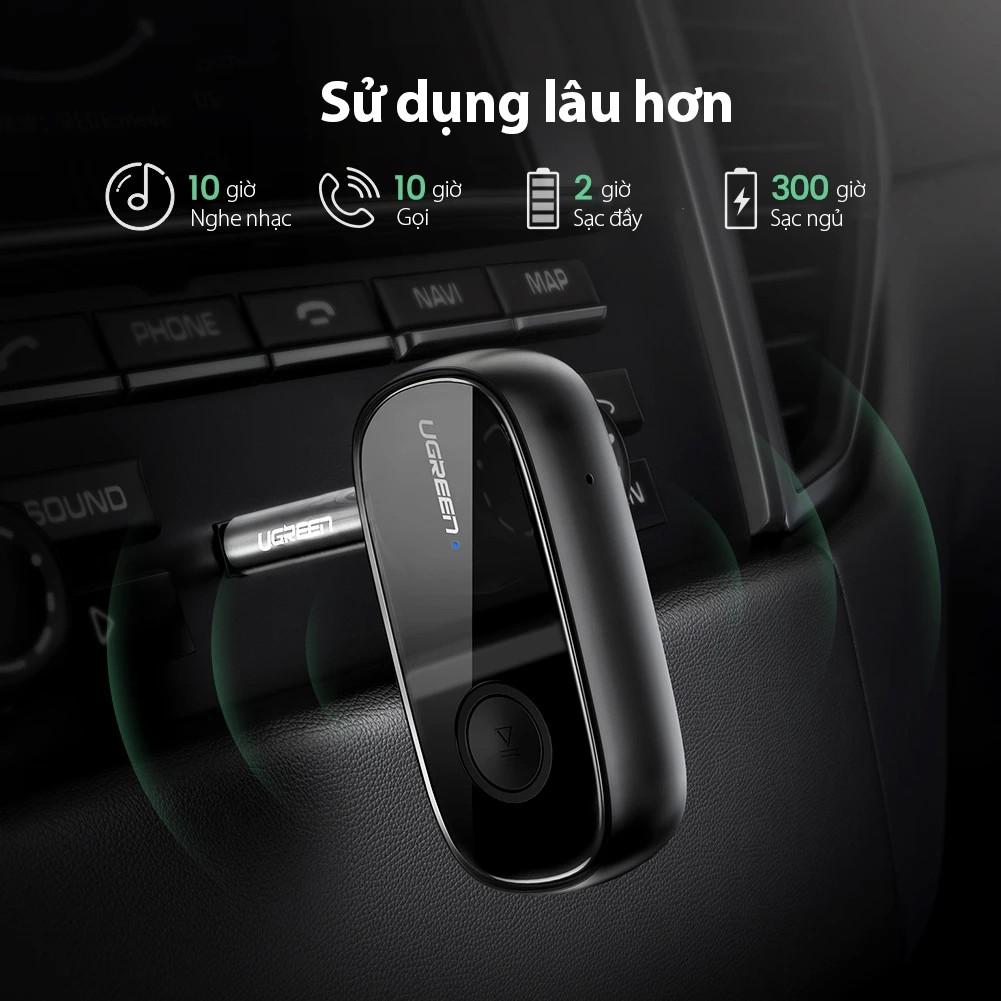 Bộ nhận âm thanh 5.0 APTX Bluetooth độ trễ thấp có mic 1 đầu cái 3.5mm UGREEN CM279 - Hàng chính hãng