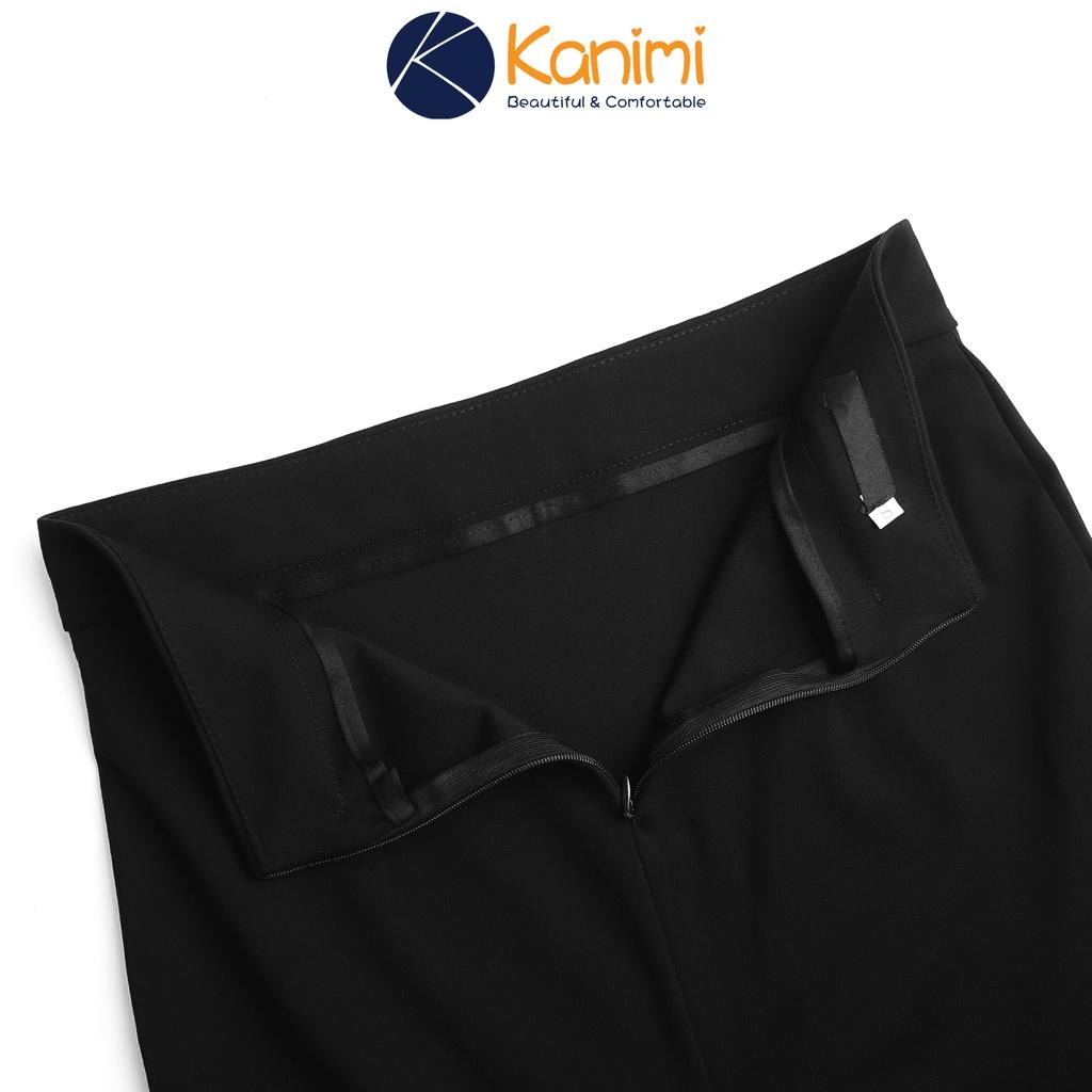 Chân váy bút chì công sở Kamini xẻ tà sau vải Umi Hàn cao cấp - CV07