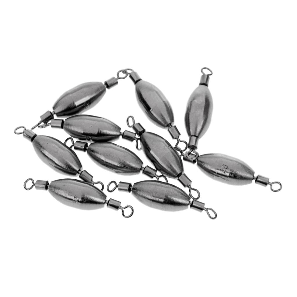 10Pcs/lot Copper Quick Sinking Sinker Fishing Swivels Rolling Barrel Swivels Line Hook Connector
