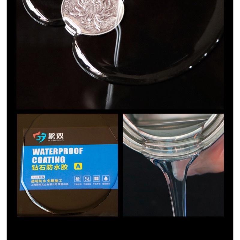 150 Gr- Keo quét, keo chống thấm trong suốt bảo vệ vết nứt mái nhà, sàn nhà vệ sinh, máng xối, mái tôn, sàn nhà triệt để