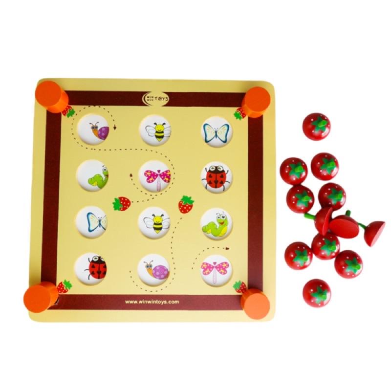 Tìm cặp trái dâu giống nhau - Đồ chơi gỗ - Đồ chơi giáo dục