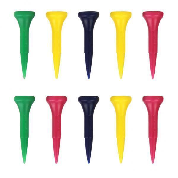 2-10pack 10 Count Golf Tee PE Plastic Golf Practice Training Aids Accessories