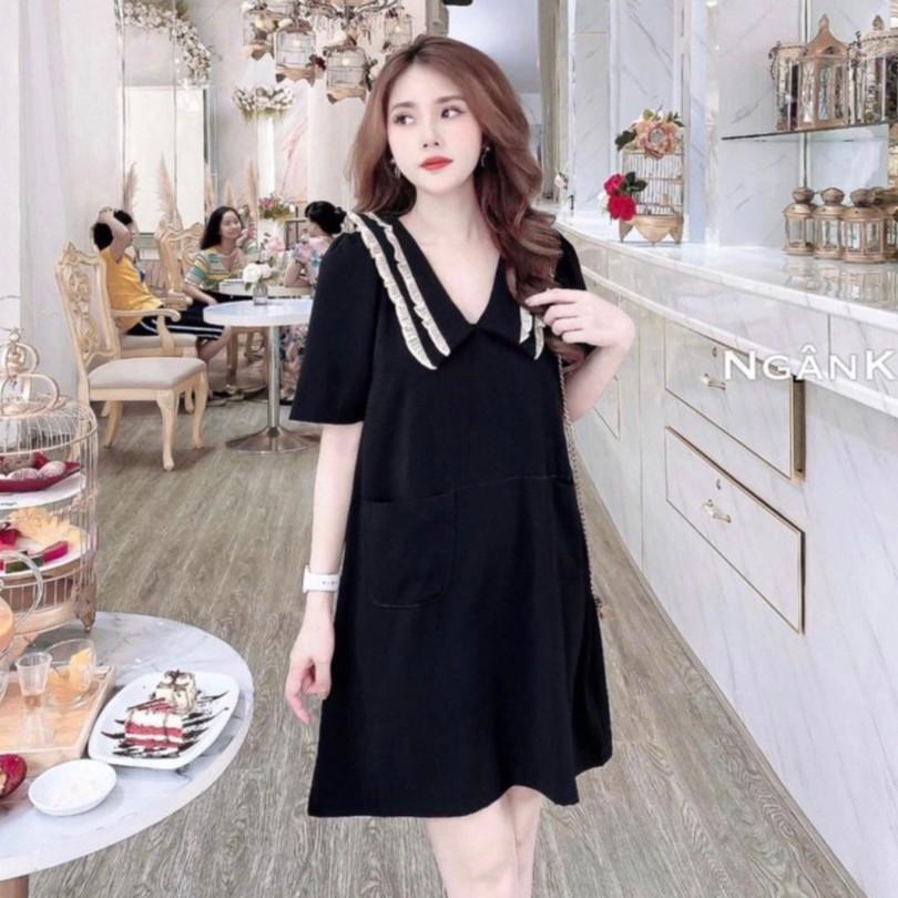 Váy bầu sơ mi cotton cao cấpthiết kế sang chảnh mặc đi làm đi chơi đều đượcFree size 43~68kg