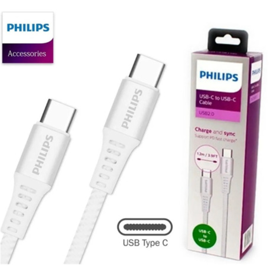 Cáp Sạc Philips DLC9530C/97 Type C To Type C - Hàng Chính Hãng