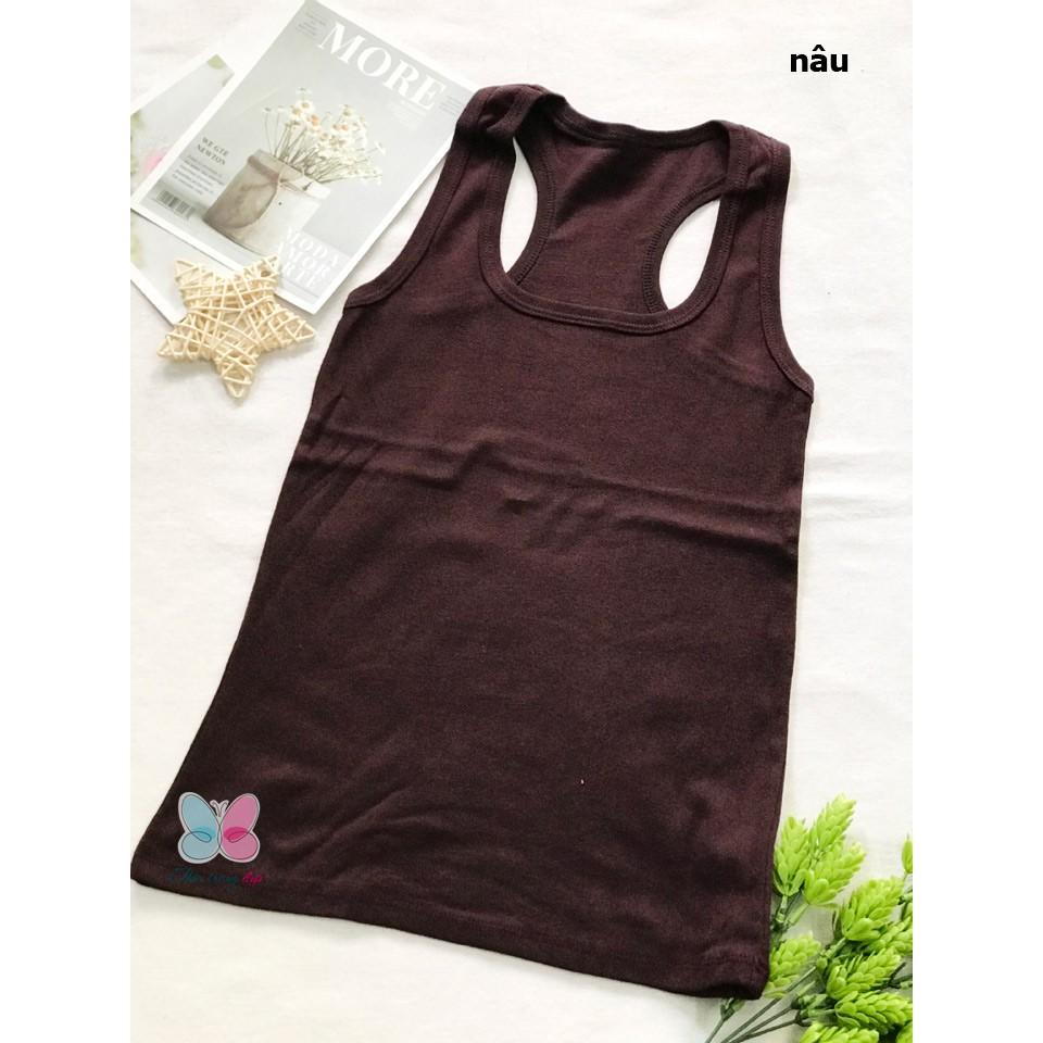 Bộ 03 Áo Thun 3 lỗ freesize từ 40-48kg thun Borip màu trơn Cho Nữ