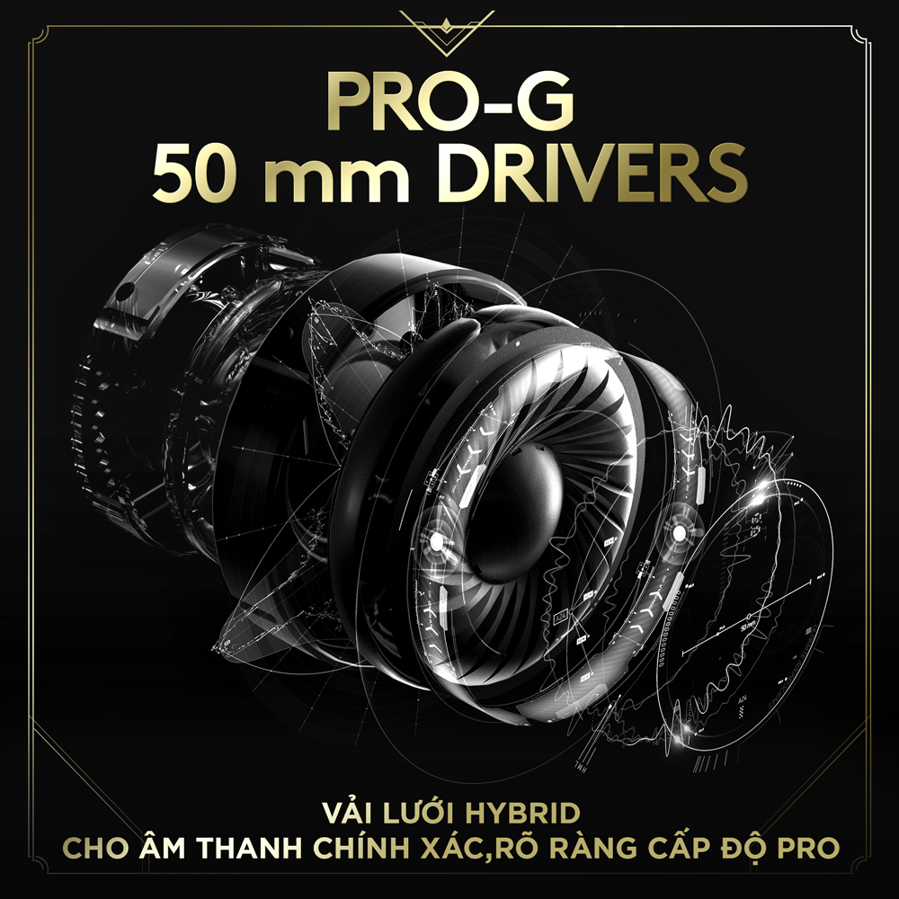 Tai nghe game Logitech G Pro X LOL League of Legends - Mic Blue Voice, âm thanh vòm, màn loa Pro-G 50mm -Hàng chính hãng