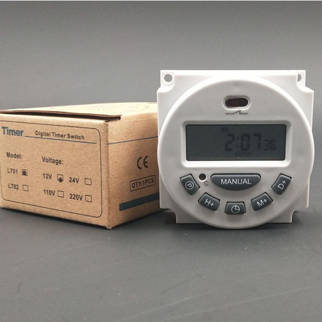 LCD Power Digital Time Switch Weekly Programmable Timer 12V Power Supply