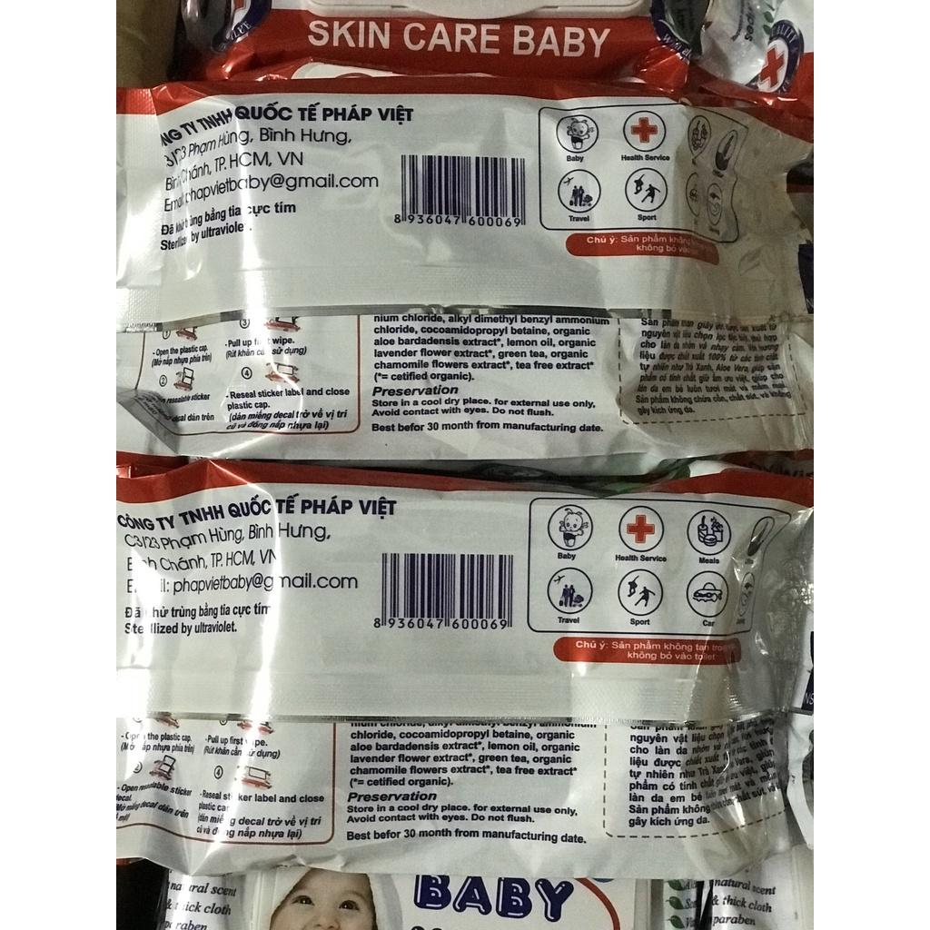 COMBO 5 BỊCH Khăn Giấy Ướt Baby Wipes Bịch 80g