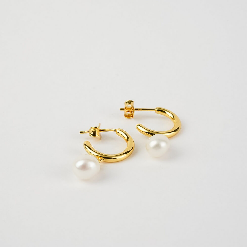 Bông Tai Ngọc Trai FW Thiết Kế UK Style (Open Back Pearl) - MOON Jewelry