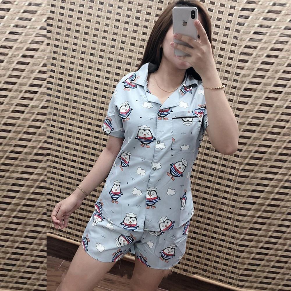 Đồ Bộ Mặc Nhà Vải Kate Quần Ngắn