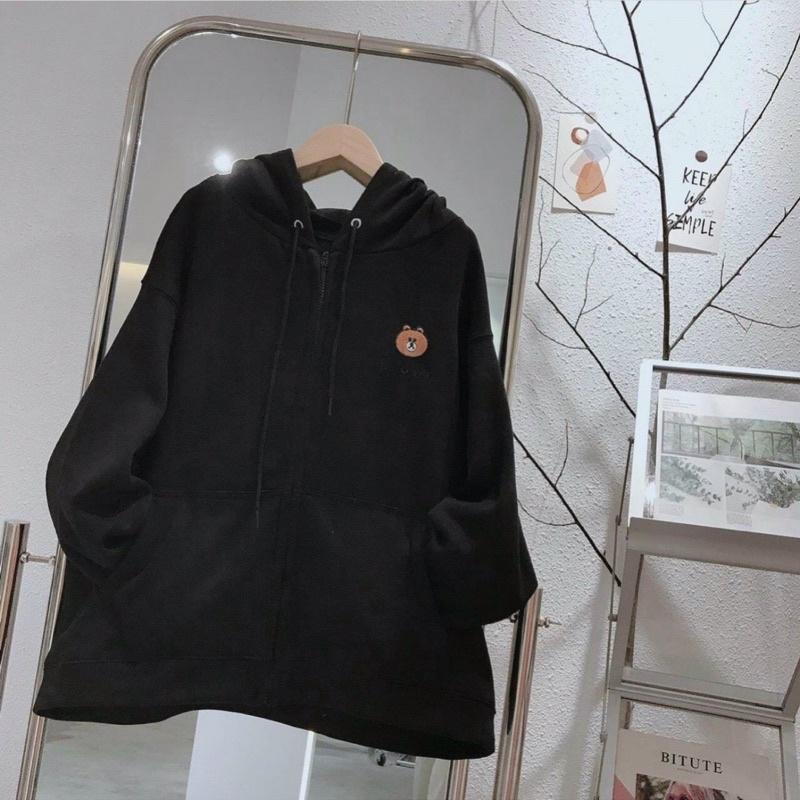 Áo khoác nỉ ngoại có nón AN480 unisex ulzzang nam nữ