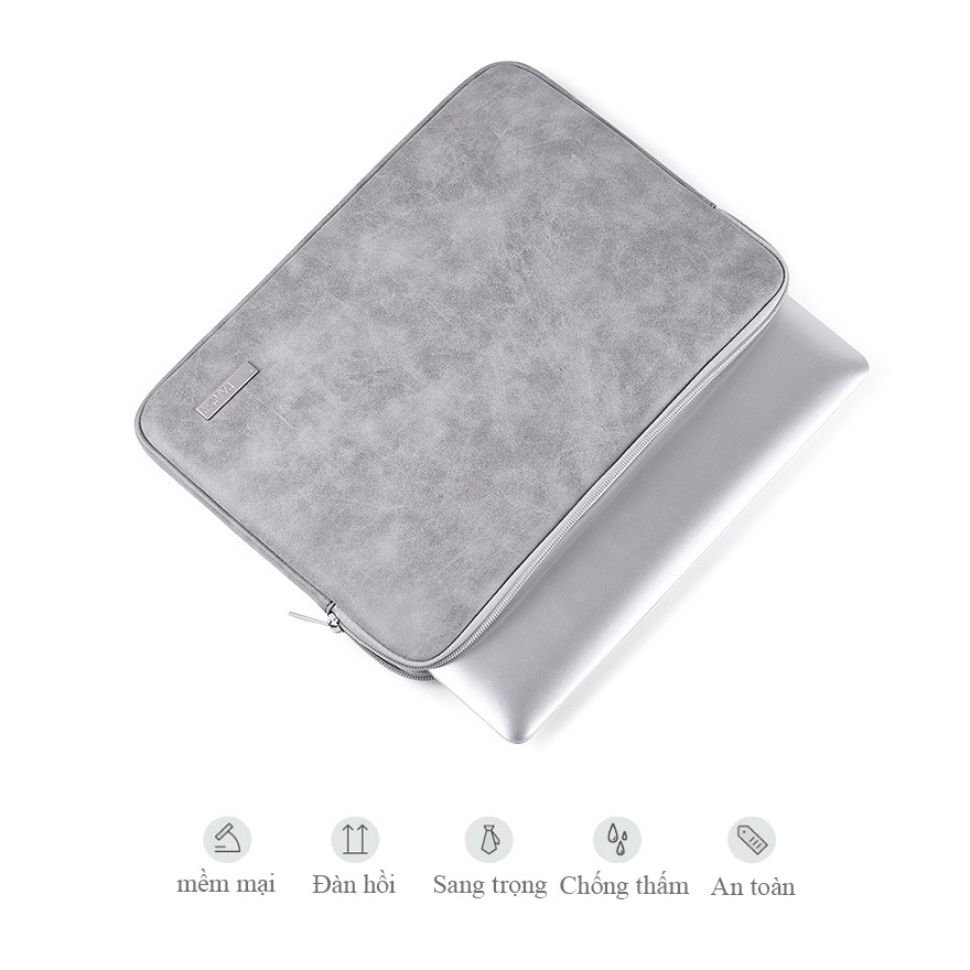 Túi chống sốc Macbook M1, M2, Macbook Air, Pro GB-CS03 chính hãng Gu Bag, công nghệ giảm chấn bảo vệ laptop, chống va đập máy tính an toàn hiệu quả