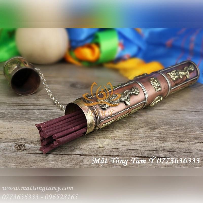 Ống Đựng Hương/Nhang Bằng Đồng