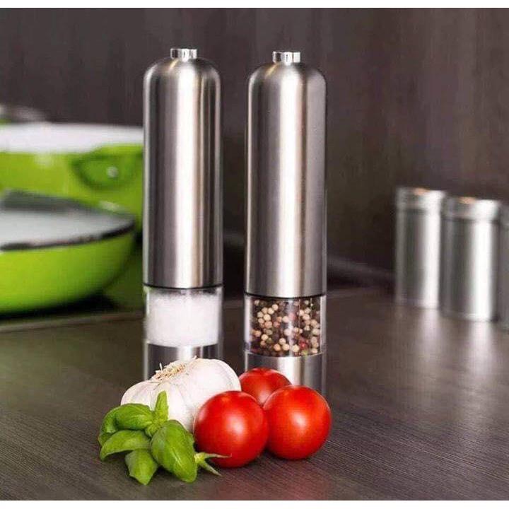 Cối Xay Tiêu Cầm Tay Inox Dùng Pin – Pepper Grinder