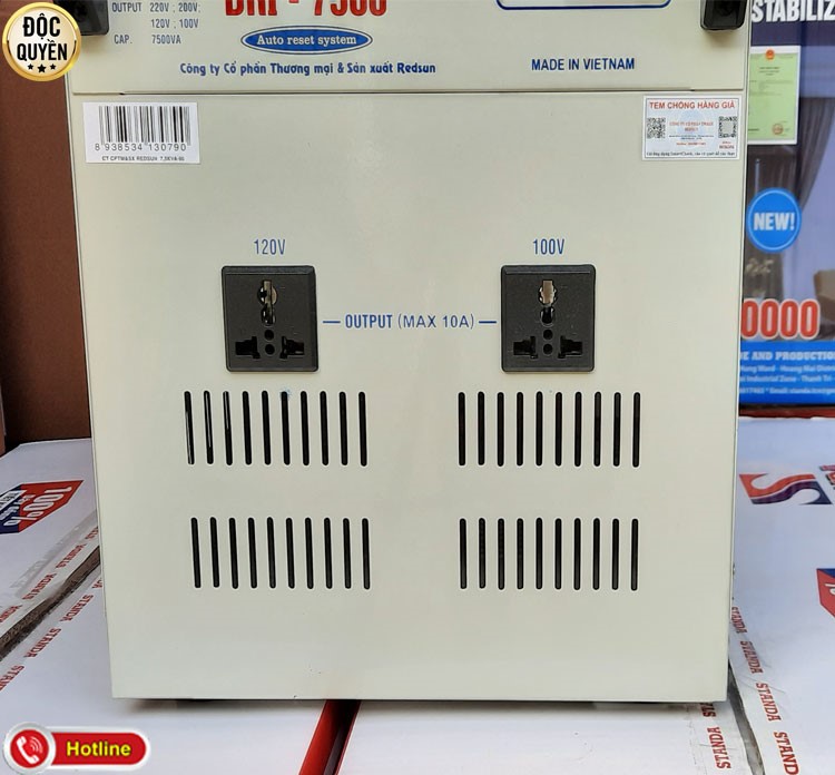 MÁY ỔN ÁP TỰ ĐỘNG ĐA CHỨC NĂNG STANDA 7.5KVA DẢI 90V-250V