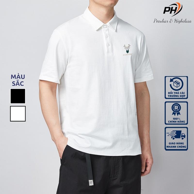 Áo Polo Nam thêu đầu hươu ,chất cotton cá sấu dày dặn mặc thoáng mát, full size phân phối độc quyền-PHSHOP204