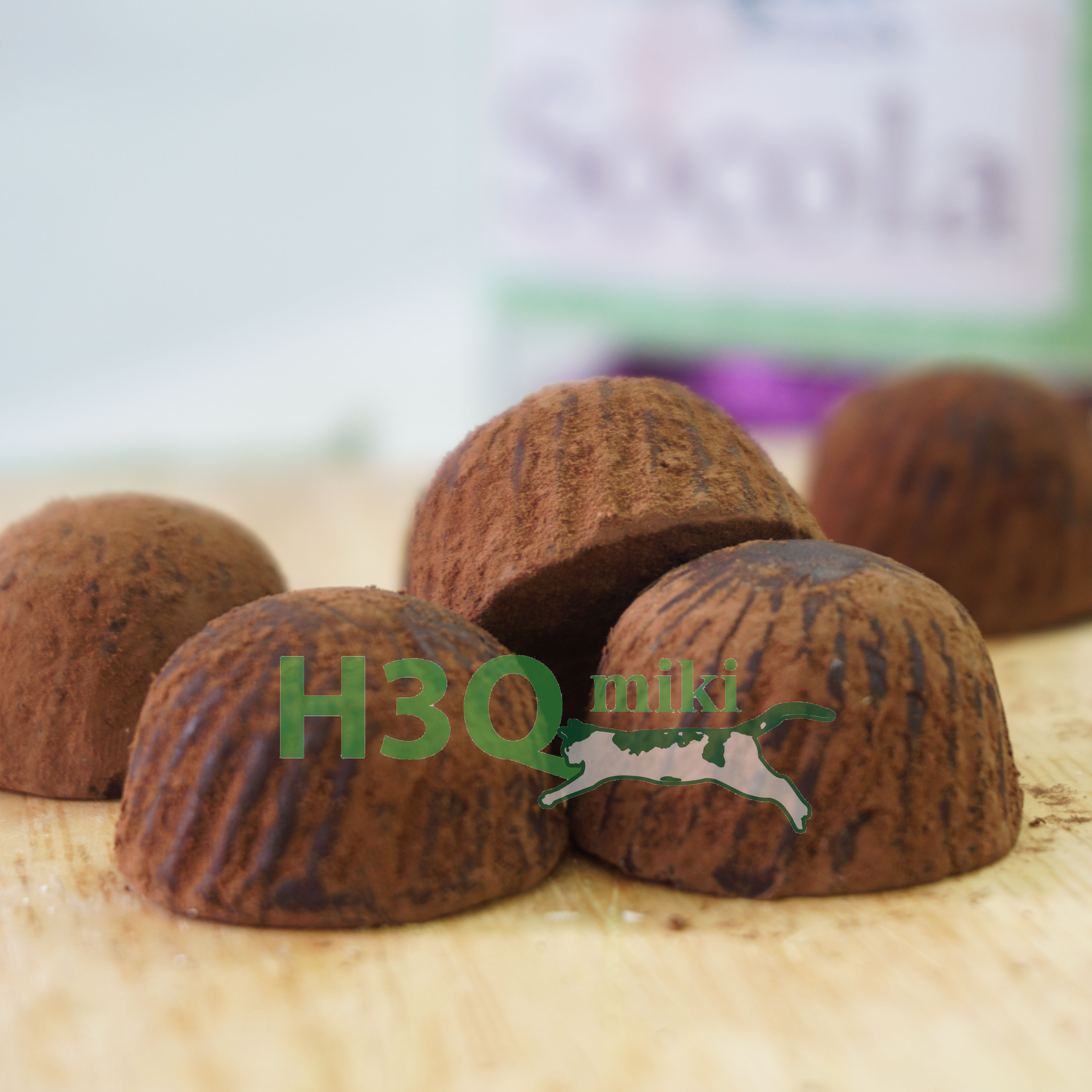 Socola Đen Tươi Phủ Cacao H3Q Miki KHÔNG CHẤT BẢO QUẢN Lọ Thủy Tinh 125g