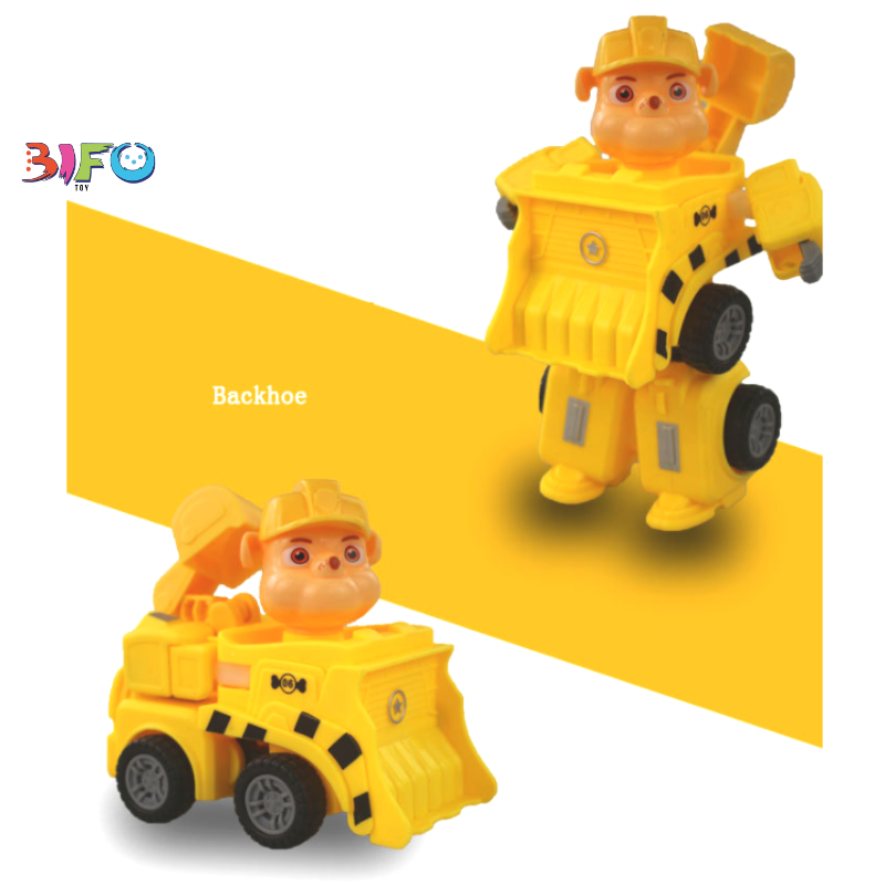 Bộ 8 đồ chơi biến hình biệt đội xe những chú chó cứu hộ robot lắp ráp biến hình 2in1