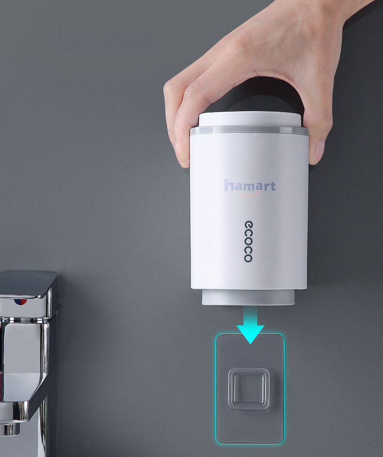 Miếng Dán Móc Vuông Thay Thế Treo Kệ Nhả Kem Đựng Bàn Chải Đánh Răng Phòng Tắm Ecoco Dính Siêu Chắc