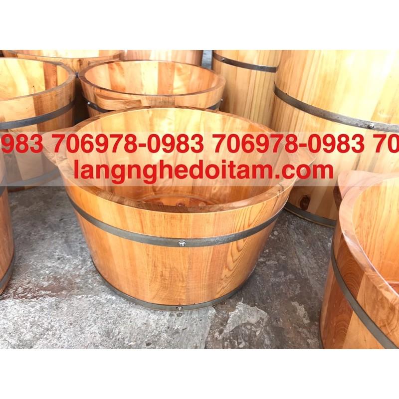 Chậu gỗ ngâm chân-gỗ pomu cao cấp+