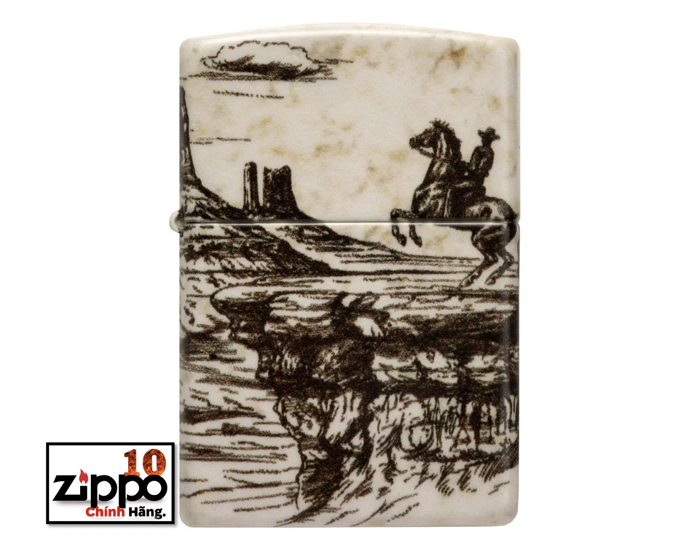 Bật lửa Zippo 48518 Wild West Scene Design - Chính hãng 100%