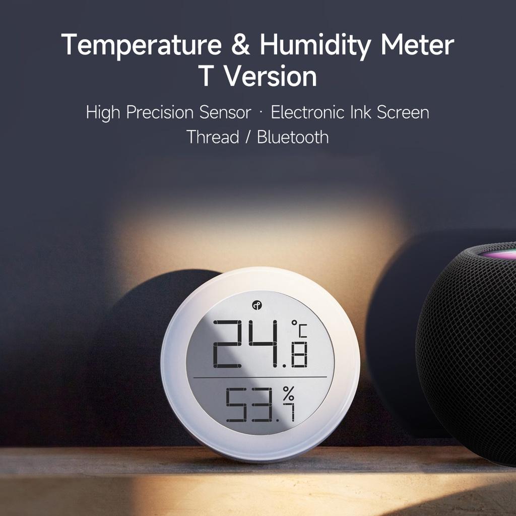 Đồng Hồ Đo Nhiệt Độ Và Độ Ẩm Thông Minh Kết Nối Bluetooth Độ Chính Xác Cao Màn Hình Điện Tử Hỗ Trợ Apple Homekit Và Siri