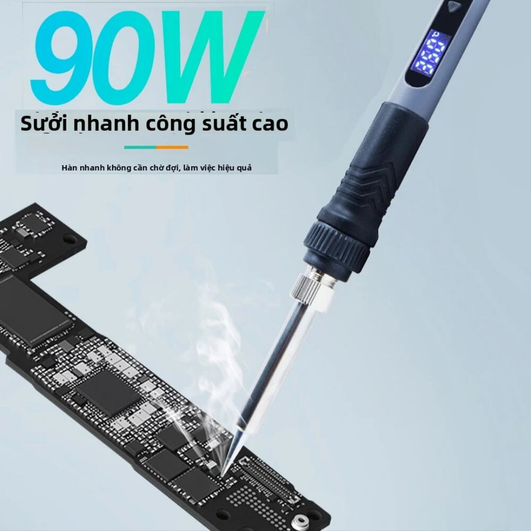 Mỏ Hàn Cầm Tay Công Suất 90W, Tối Đa 550 Độ C, Gia Nhiệt Nhanh WEMON 936 - Hàng Nhập Khẩu