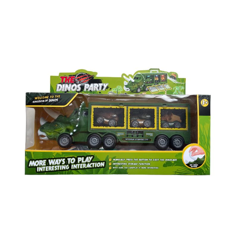 Đồ Chơi THE DINOS PARTY Biệt Đội Xe Tải Giải Cứu Khủng Long Xanh Lá 1300A