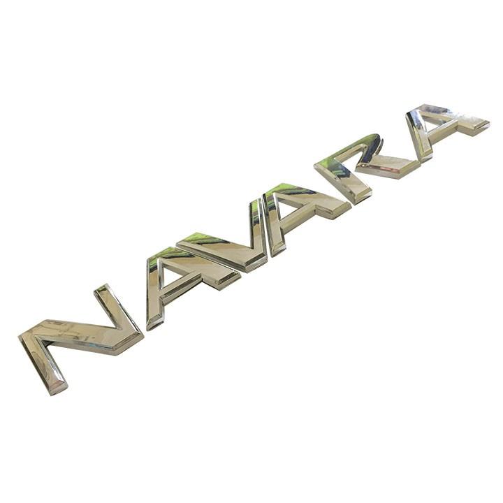 Tem Logo Chữ Nổi NAVARA Dán Trang Trí Đuôi Xe Nissan Navara