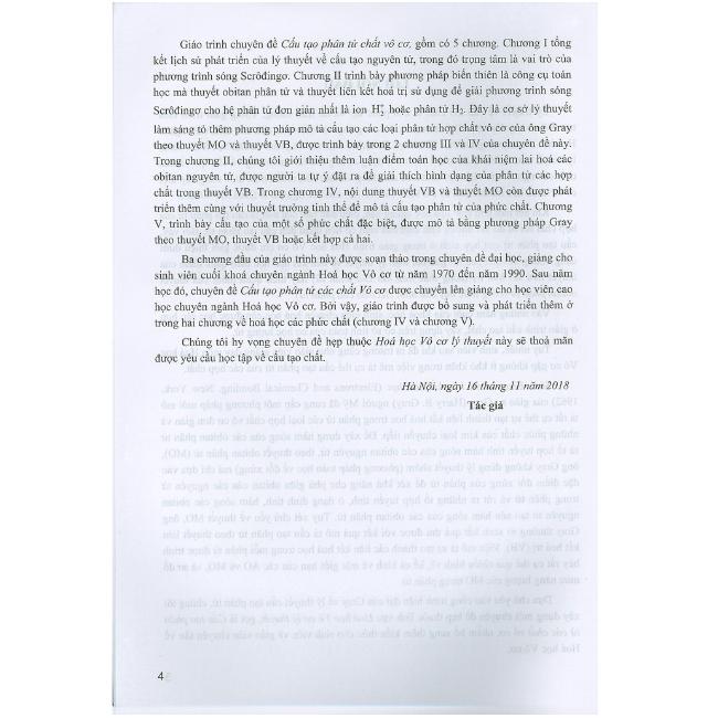 Sách - Cấu Tạo Phân Tử Các Chất Vô Cơ (KL)
