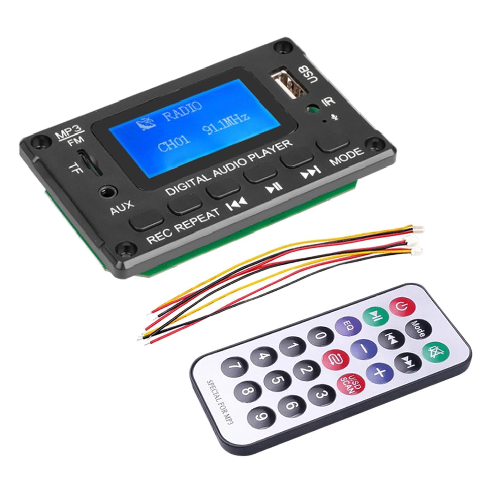 Bluetooth 5.0 MP3 Player Decoder Board Stereo Audio Amplifier Auto for Cars