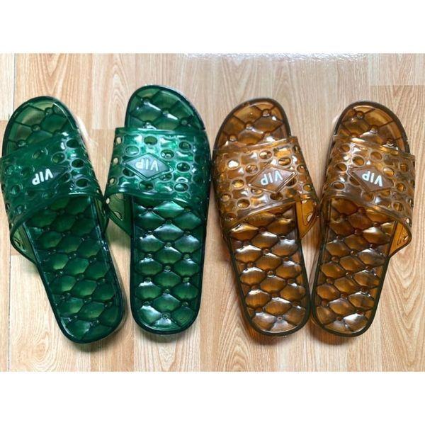 Dép đi trong nhà Linh Chi Bedding đi trong nhà văn phòng nhà tắm trống trơn trượt - Vàng nâu
