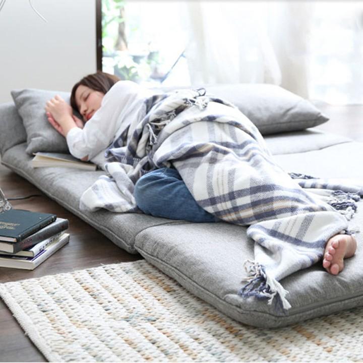 Giường Sofa thư giãn Tatami tặng kèm 2 gối Sang trọng mẫu mới,giường xếp thư giãn chất vải lạnh cao cấp nhiều chế độ gập