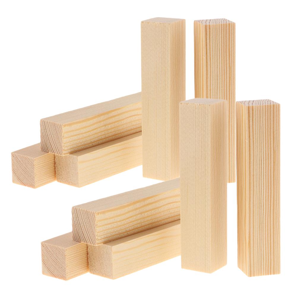 10 Bộ 20mm Chưa Hoàn Thành Khối Gỗ DIY Để Tạo Hình Gỗ Chất Liệu 100mm