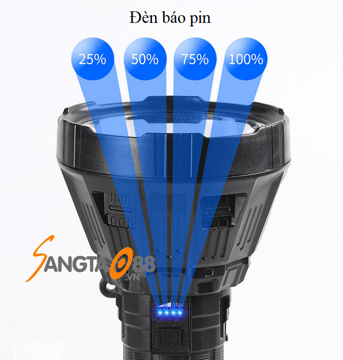 Đèn pin chiếu xa siêu to khổng lồ Led XHP70 W5102 - Hàng nhập khẩu