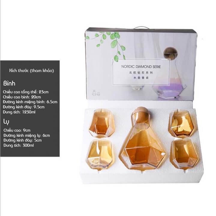 Bộ Bình Nước Thủy Tinh Chịu Nhiệt Cao Cấp BN08