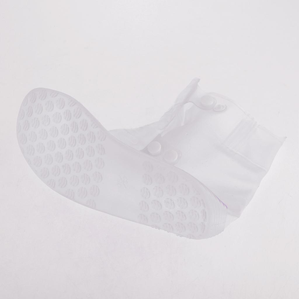 PVC Waterproof Reusable Rain Snow Shoes Covers Antislip Overshoes